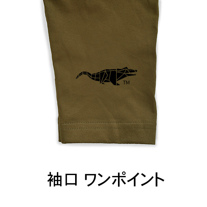 TシャツクロコカーキLR56