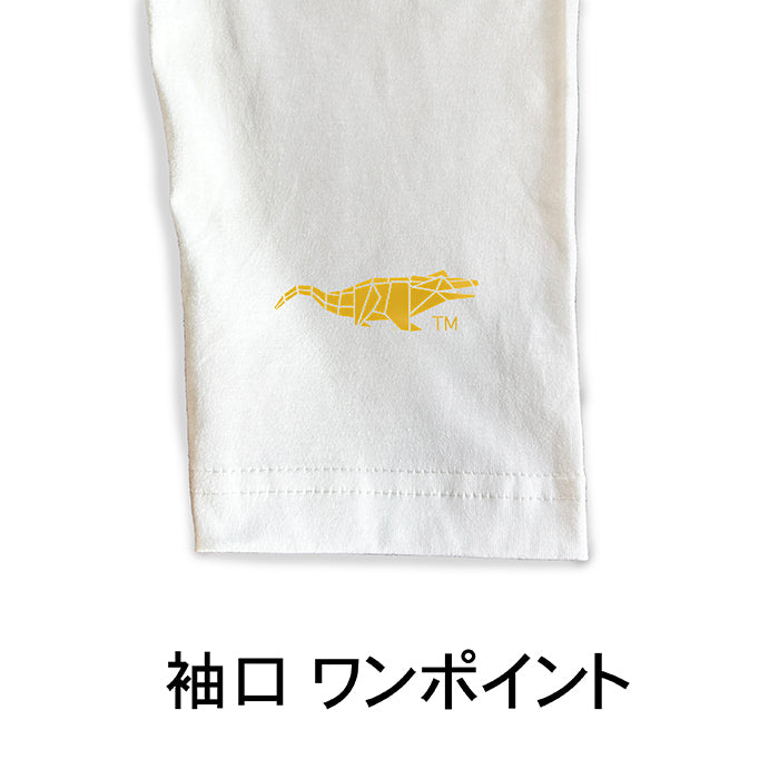 TシャツクロコホワイトxゴールドLR66