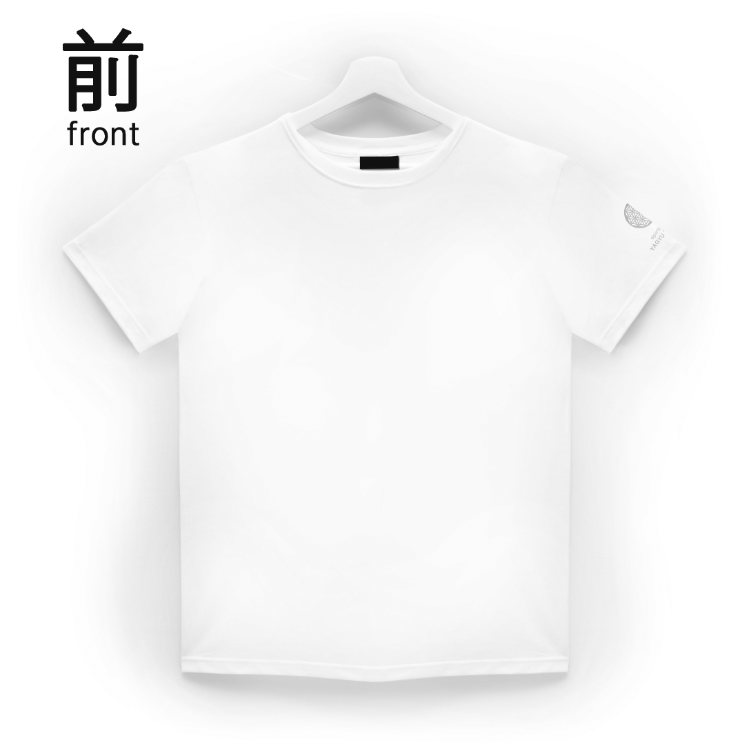【6月中旬発送分】Tシャツ不動明王（"背面"柄） ホワイトxシルバー